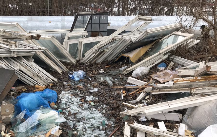 collecting recycled windows