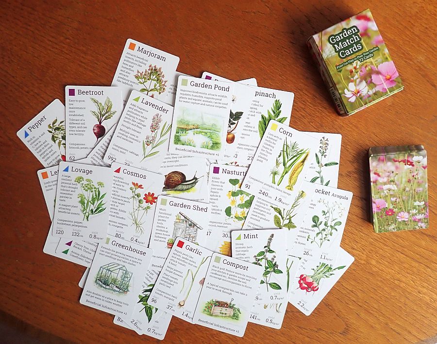 garden match cards box